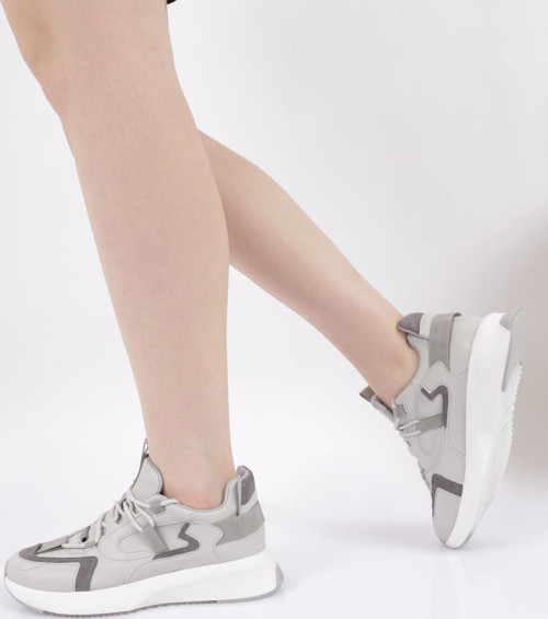 Kadın Bağcıklı Sneakers Ayakkabı Gri 792313138