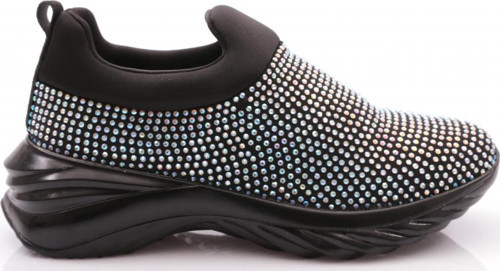 Kadın Sneaker Ayakkabı Siyah Beyaz Taş 82133410