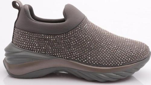 Kadın Kalın Taban Bağcıklı Sneaker Ayakkabı Gri 84133410