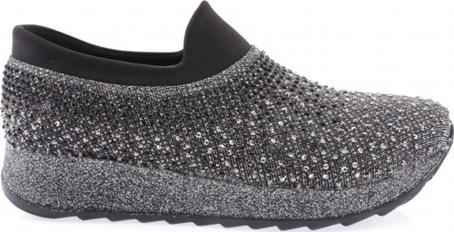Kadın Kalın Taban Silver Taşlı Sneakers Ayakkabı Platin 112130172674