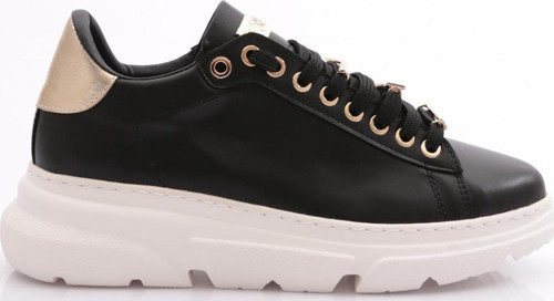 Kadın Kalın Kristal Taşlı Sneakers Ayakkabı Siyah-Beyaz 15299753118