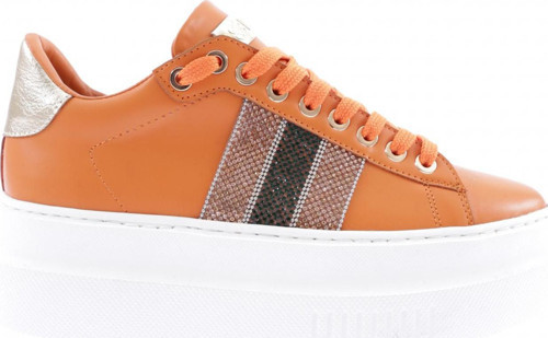 Kadın Kalın Silver Taşlı Sneakers Ayakkabı Turuncu 15299763118
