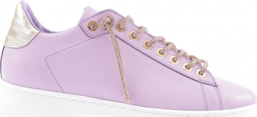 Kadın Kalın Taban Silver Taş Bağcıklı Sneakers Ayakkabı Lila 15299653118