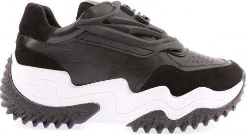 kadın Kalın Taban Lazer Detaylı Sneakers Ayakkabı Siyah 36462831