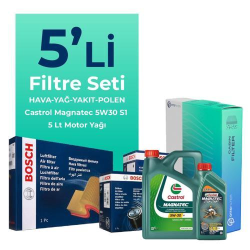 Fiat Bravo 1.6 Dizel Filtre Bakım Seti Castrol Motor Yağlı (2007-2015) 5 Li