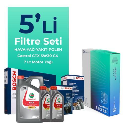 Nissan Navara 2.3 Dizel Filtre Bakım Seti Castrol Motor Yağlı (2015-2021) 5 Li