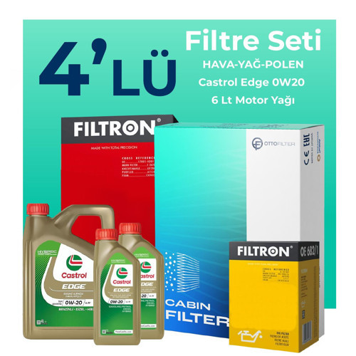 Mercedes E220 Dizel Filtre Bakım Seti Castrol Motor Yağlı (2023-2025) 4 Lü