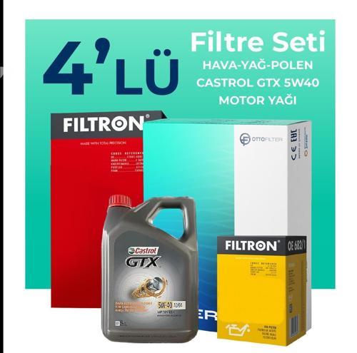 Alfa Giulietta 1.4 TB Filtre Filtre Bakım Seti Castrol Motor Yağlı (2010-2018) 4 Lü