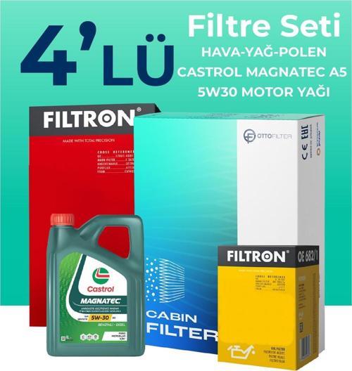 Ford Focus 1.6 Benzin Filtre Bakım Seti Castrol Motor Yağlı (1998-2005) 4 Lü