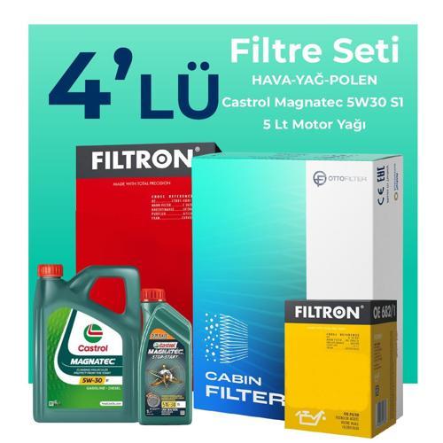 Fiat Doblo 1.6 Dizel Filtre Bakım Seti Castrol Motor Yağlı (2015-2023) 4 Lü