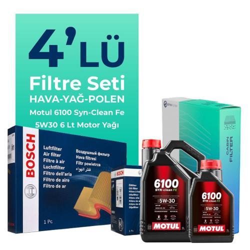 Mercedes E220 Dizel Filtre Bakım Seti Motul Motor Yağlı (2003-2009) 4 Lü