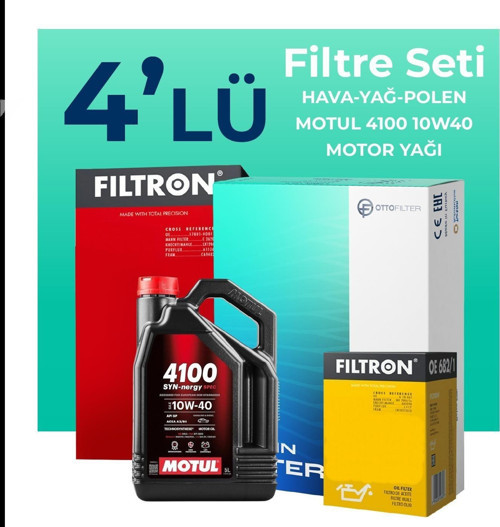 Jeep Grand Cherokee 2.7 Dizel Filtre Bakım Seti Motul Motor Yağlı (1998-2006) 4 Lü