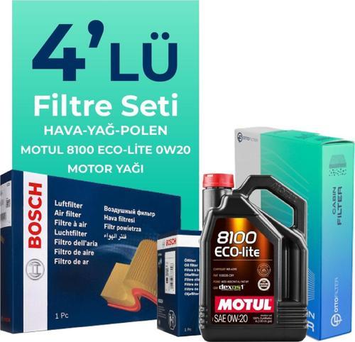 Seat İbiza 1.0 80 HP Filtre Bakım Seti Motul Motor Yağlı (2018-2022) 4 Lü