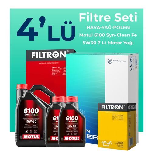 Mercedes E250 Benzin Filtre Bakım Seti Motul Motor Yağlı (2013-2015) 4 Lü