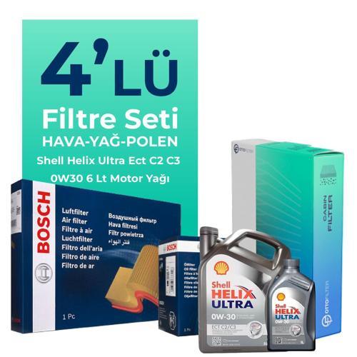 Ford Connect 1.5 Dizel Filtre Bakım Seti Shell Motor Yağlı (2013-2019) 4 Lü