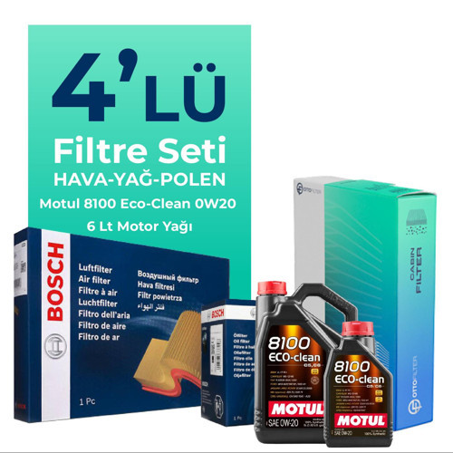Volvo XC60 2.0 Dizel B4 Filtre Bakım Seti Motul Motor Yağlı (2019-2024) 4 Lü