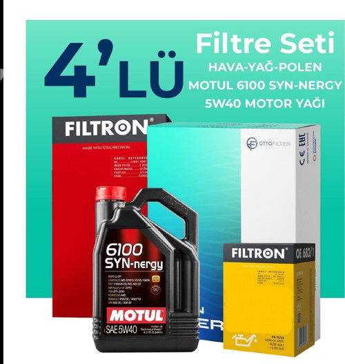 Nissan Qashqai 2.0 Dizel Filtre Bakım Seti Motul Motor Yağlı (2007-2013) 4 Lü