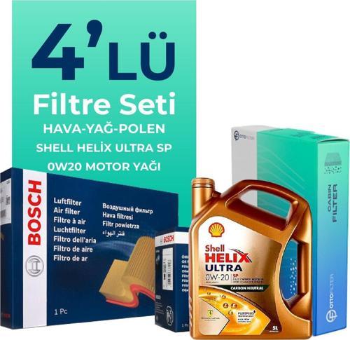 Audi A5 45 Tfsi Filtre Bakım Seti Shell Motor Yağlı (2020-2024) 4 Lü