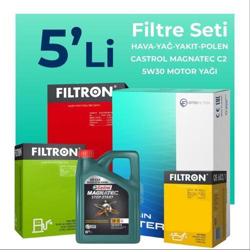 Land Rover Freelander 2.2 Filtre Bakım Seti Castrol Motor Yağlı (2006-2014) 5 Li