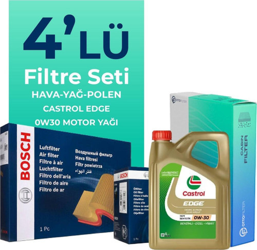 Audi Q7 50 Dizel Filtre Bakım Seti Castrol Motor Yağlı (2019-2024) 4 Lü