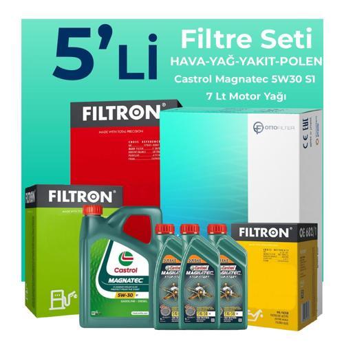 Fiat Ducato 2.3 Dizel Filtre Bakım Seti Castrol Motor Yağlı (2006-2014) 5 Li