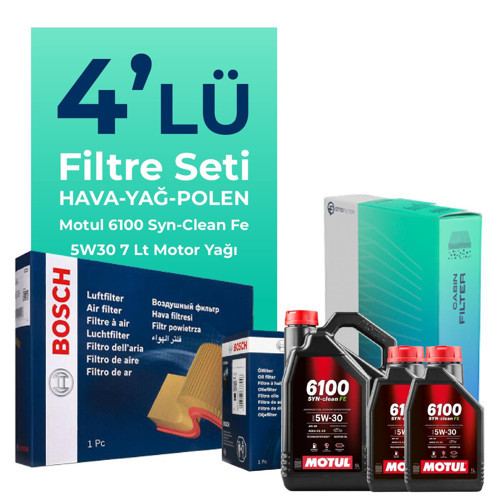 Mazda BT-50 2.5 Dizel Filtre Bakım Seti Motul Motor Yağlı (2007-2015) 4 Lü