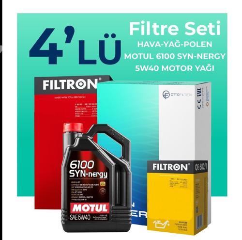 Fiat Egea 1.4 Benzin Filtre Bakım Seti Motul Motor Yağlı (2015-2024) 4 Lü
