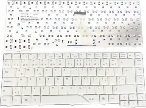 Acer Aspire 4220 Uyumlu Notebook Klavyesi - Beyaz (Açık Gri) - TR