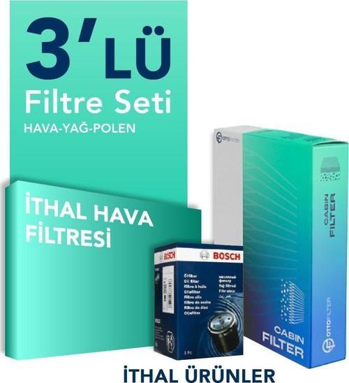 Renault Clio 4 ve Symbol 1.5 Dizel Filtre Bakım Seti (2013-2019) 3 Lü