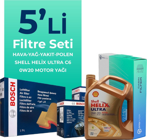 Mercedes Vito 114 CDI 2.0 Dizel Filtre Bakım Seti Shell Motor Yağlı (2019-2024) 5 Li