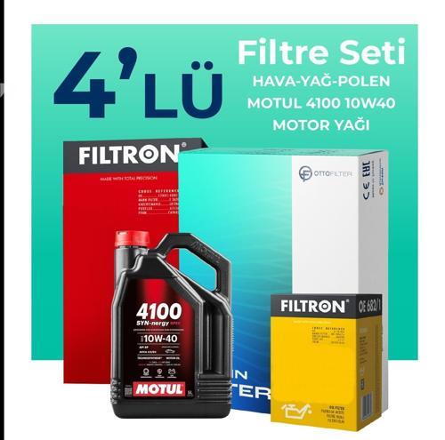 Nissan Primera 1.6 Filtre Bakım Seti Motul Motor Yağlı (2002-2007) 4 Lü