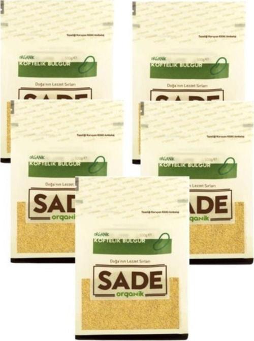 Sade Organik Köftelik Bulgur 1000 Gr 5 Li Paket