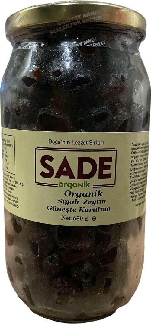 Siyah Zeytin Güneşte Kurutma 650 Gr