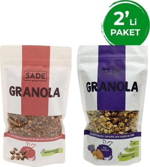 Kahveli - Yaban Mersinli Granola 200 Gr 2 Li Paket