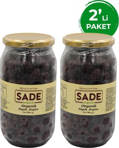 Organik X 2 Kavanoz Siyah Zeytin 700 Gr
