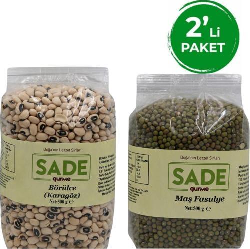 Sade Karagöz Börülce 500 Gr Ve Maş Fasulye 500 Gr