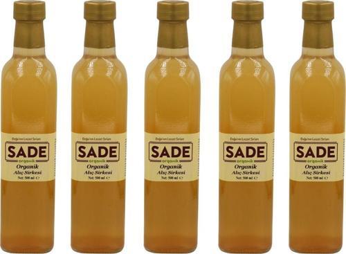 Sade Organik Alıç Sirkesi 5 X 500 Ml