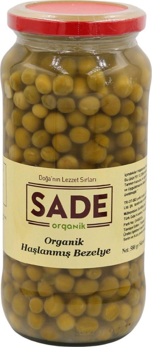 Sade Organik Haşlanmış Bezelye 400 Gr