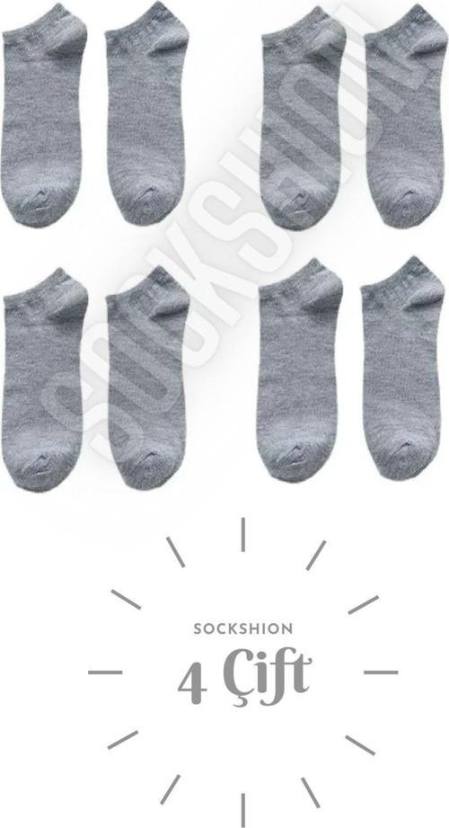 Unisex 4 Çift Pamuklu Patik Çorap - Rahat Ve Şık Tasarım
