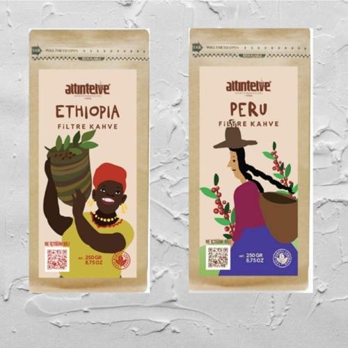 Efsane Filtre Kahve Avantajlı Paketi (Ethiopia,Peru) 250 Gr