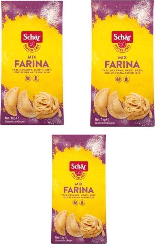 Mix Farina Glutensiz 1000G Makarna Erişte Mantı Unu 3 Adet