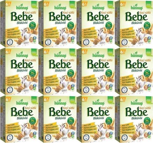 Hunnap Bebe Bisküvisi Keçi Sütlü 400 Gr X 12 Adet