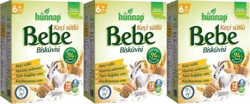 Bebe Bisküvisi Keçi Sütlü 400Gr 3 Lü Set (Toplam 1200Gr)