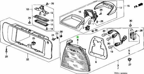 Stop Lambası Sag Japon Accord (Cc, Cd) 2.0 94-95 (Oem No: 33501-Sv4-A02)
