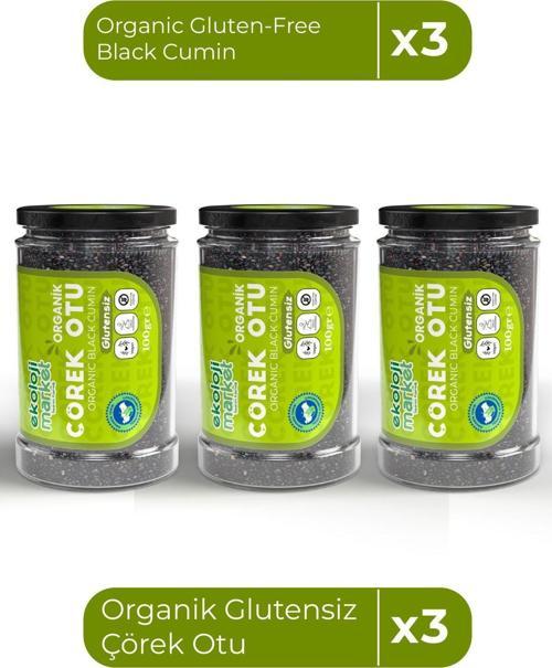 Organik Glutensiz Çörek Otu 100 Gr X3 / Organic Gluten-Free Black Cumin 100 Gr X3