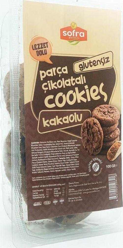 Glutensiz Kakaolu Parça Çikolatalı Cookies 100 Gr.