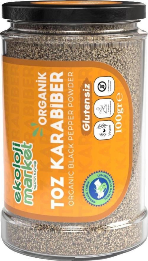Organik Glutensiz Kavanoz Toz Karabiber 100 Gr