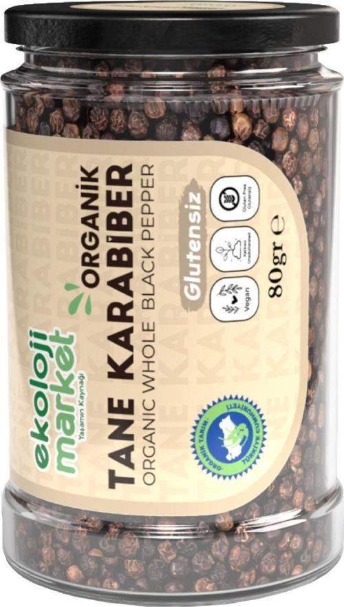 Organik Glutensiz Kavanoz Karabiber 80 Gr