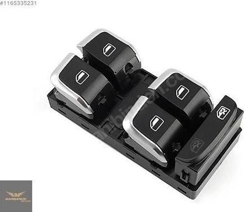 Cam Dügmesı Dörtlü / Krom Vw Q3 Bm 12- (Oem No: 8U0959851)