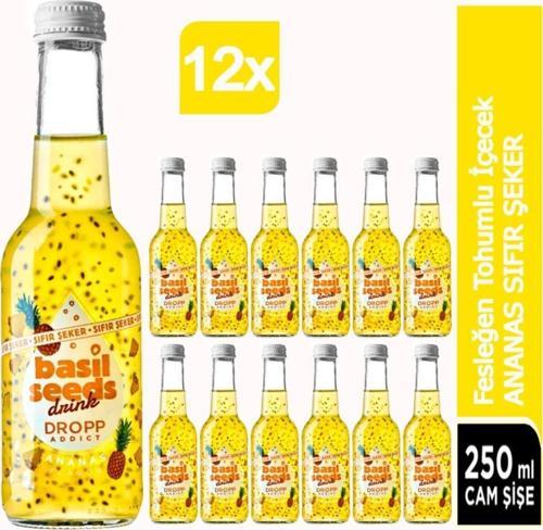 Basıl Seeds Drınk Basıl Seeds Fesleğen Tohumlu İçecek Ananas Sıfır Şeker 12X250Ml